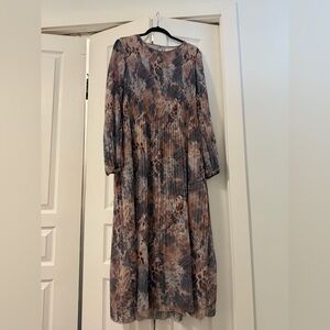 Aritzia Wilfred Daydreamer Dress Tannin/Foxfire